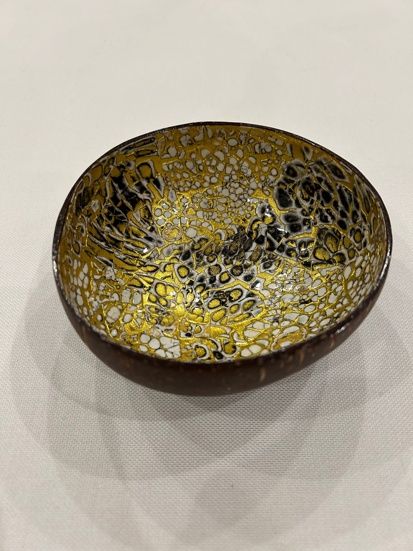 Glitzer Kokosnussschale schwarz