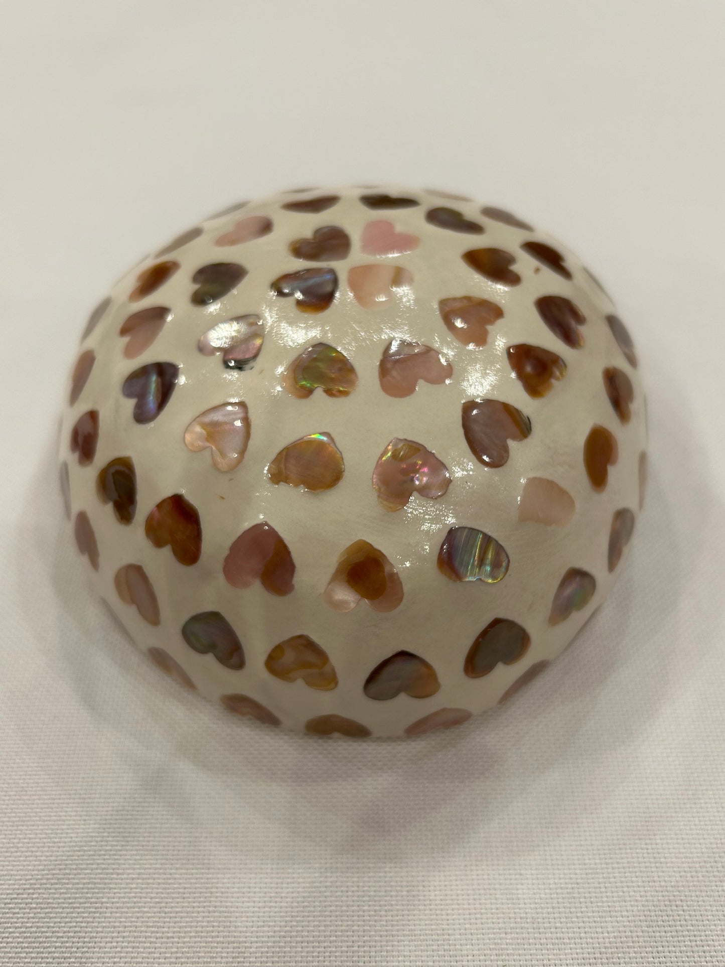 Kokosnussschale Perlmutt herz