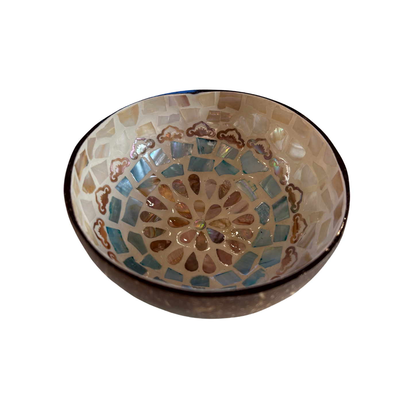 Kokosnussschale Perlmutt tropfen