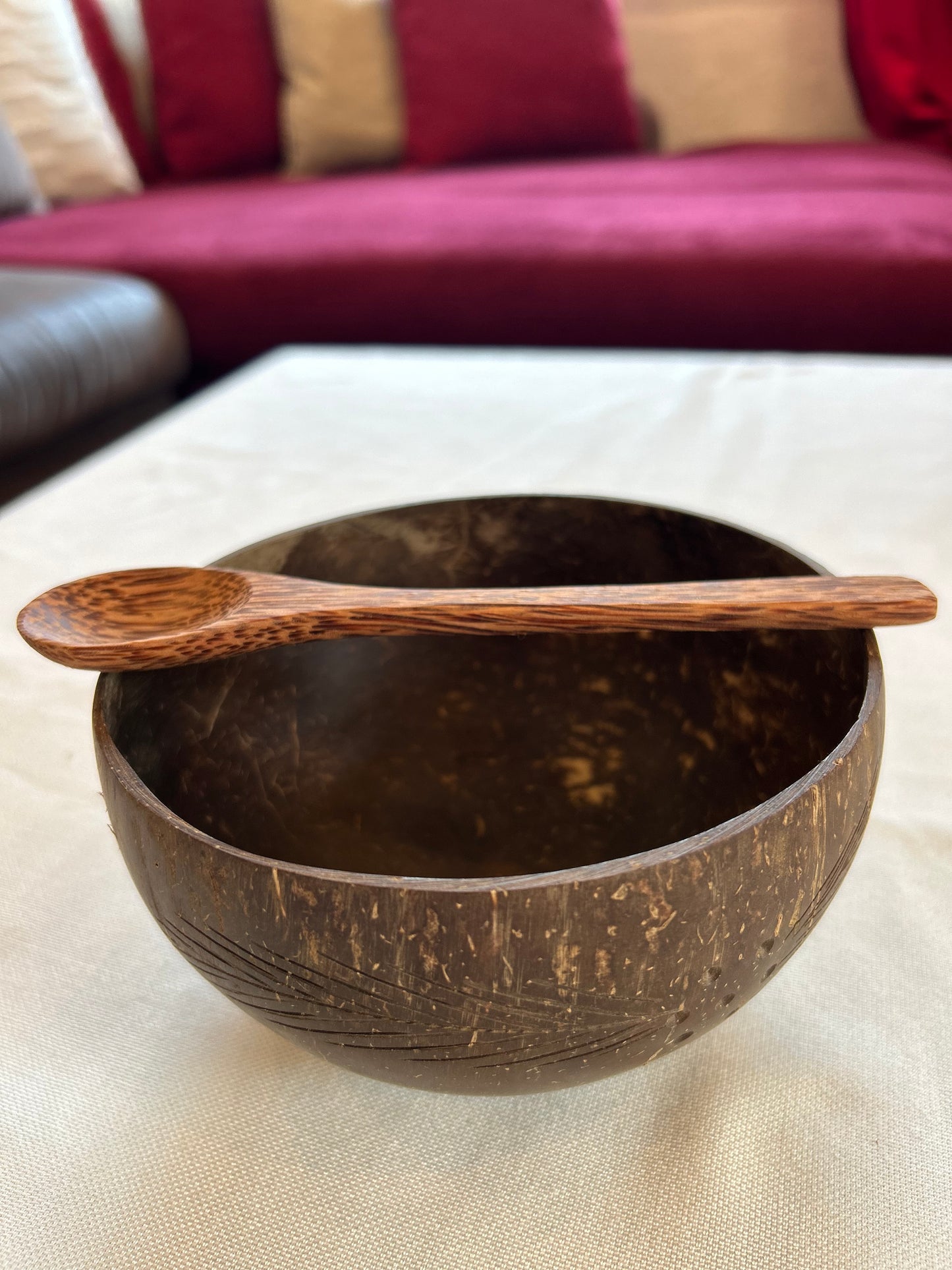 Kokosnussschale mit Muster