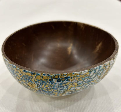 Glitzer Kokosnussschale hellblau