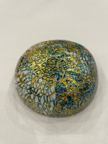 Glitzer Kokosnussschale hellblau