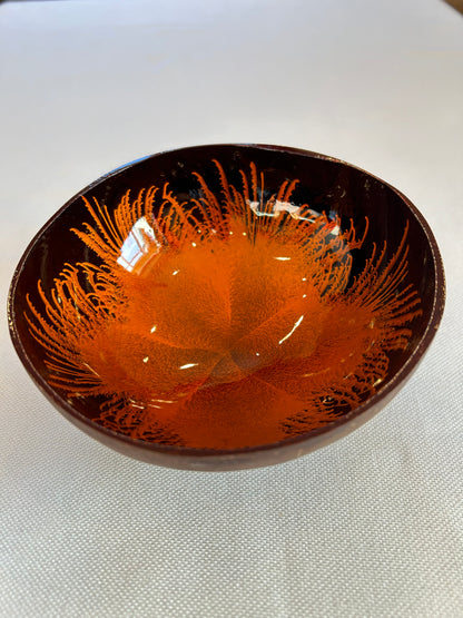 Kokosnussschale Feder orange